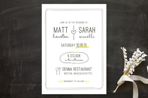 Bistro Wedding Invitations