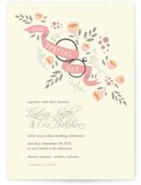Ring Bouquet Wedding Invitations