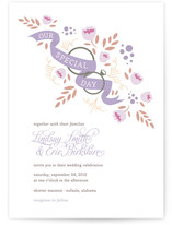 Ring Bouquet Wedding Invitations