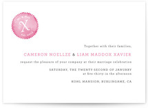 Mr and Mrs X Wedding Invitations