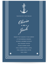 Navy Stars and Stripes Wedding Invitations