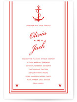 Navy Stars and Stripes Wedding Invitations