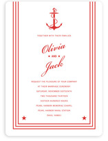 Navy Stars and Stripes Wedding Invitations