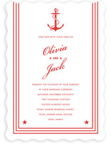 Navy Stars and Stripes Wedding Invitations