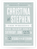 Woodtype Poster Wedding Invitations