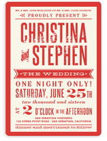 Woodtype Poster Wedding Invitations