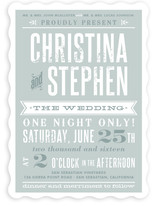 Woodtype Poster Wedding Invitations