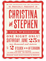 Woodtype Poster Wedding Invitations
