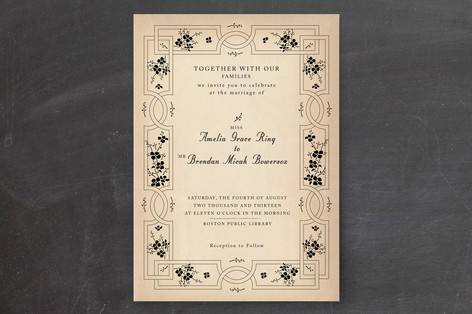Bookworm Society Wedding Invitations