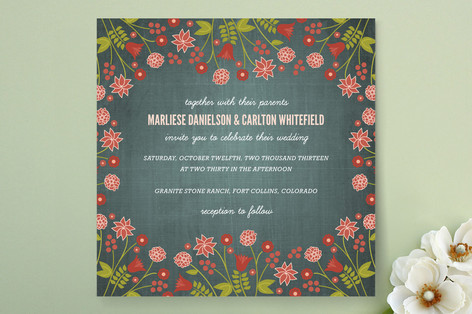 Serendipity Floral Wedding Invitations
