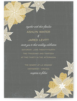 Charcoal and Floral Wedding Invitations