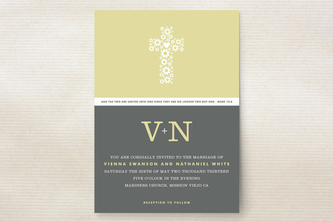Two Become One Wedding Invitations
