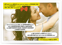 A Comic Book Love Story Wedding Invitations
