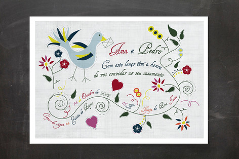 Lenço Dos Namorados Wedding Invitations