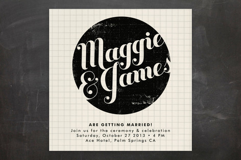 Stamped Center Wedding Invitations