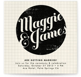 Stamped Center Wedding Invitations