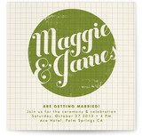Stamped Center Wedding Invitations
