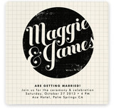 Stamped Center Wedding Invitations