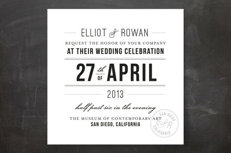 Certified Chic Wedding Invitations