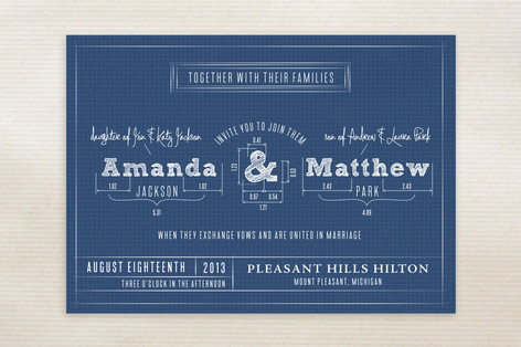 Blueprint Wedding Invitations