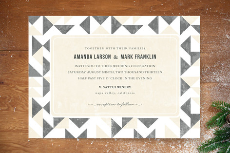 Triangle Flirtation Wedding Invitations
