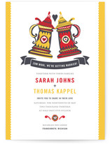 German Stein Toast Wedding Invitations
