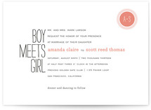 Boy Meets Girl Wedding Invitations