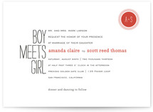 Boy Meets Girl Wedding Invitations
