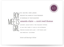 Boy Meets Girl Wedding Invitations