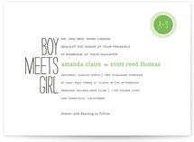 Boy Meets Girl Wedding Invitations