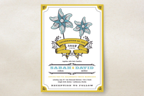 Pinwheel Stars Wedding Invitations
