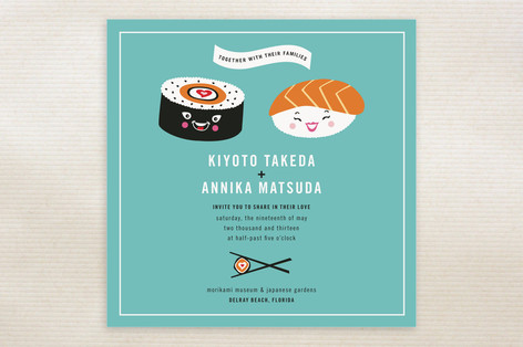 Sushi Love Wedding Invitations