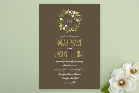 A Bloomin' Wreath Wedding Invitations