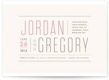 Column Rule Wedding Invitations