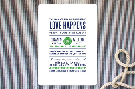 Modern Prep Wedding Invitations