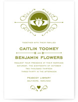 Contemporary Claddagh Wedding Invitations