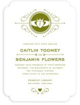 Contemporary Claddagh Wedding Invitations