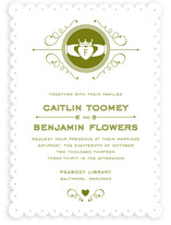 Contemporary Claddagh Wedding Invitations