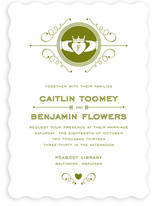 Contemporary Claddagh Wedding Invitations