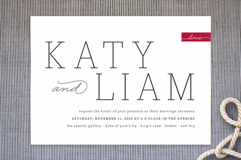Modern Princess Wedding Invitations