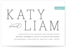 Modern Princess Wedding Invitations