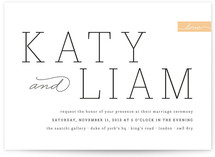 Modern Princess Wedding Invitations
