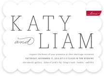 Modern Princess Wedding Invitations