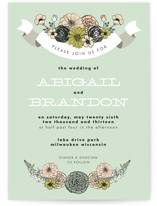 Antique Bouquet Wedding Invitations