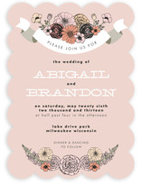 Antique Bouquet Wedding Invitations