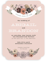 Antique Bouquet Wedding Invitations