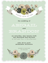 Antique Bouquet Wedding Invitations