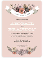 Antique Bouquet Wedding Invitations