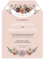 Antique Bouquet Wedding Invitations