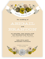 Antique Bouquet Wedding Invitations